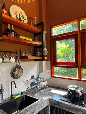 Kitchen counter and storage